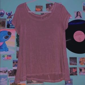 thin, pink top